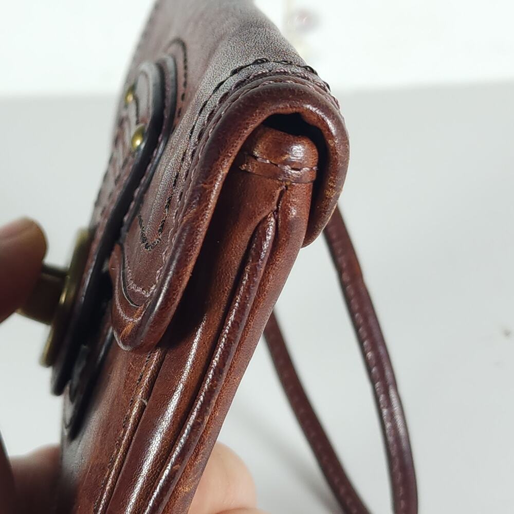 Coach Legacy 65th Anniversary Brown Leather Mini Flap Wristlet Wallet Bag - Picture 14 of 16